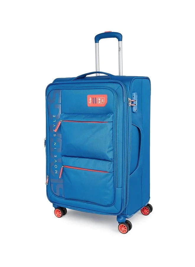 Skybags 8 WHEELS SKYBAGS VANGUARD PLUS BRIGHT BLUE SOFTSIDE CABIN TROLLEY BAG - SK STVAPW59BBL