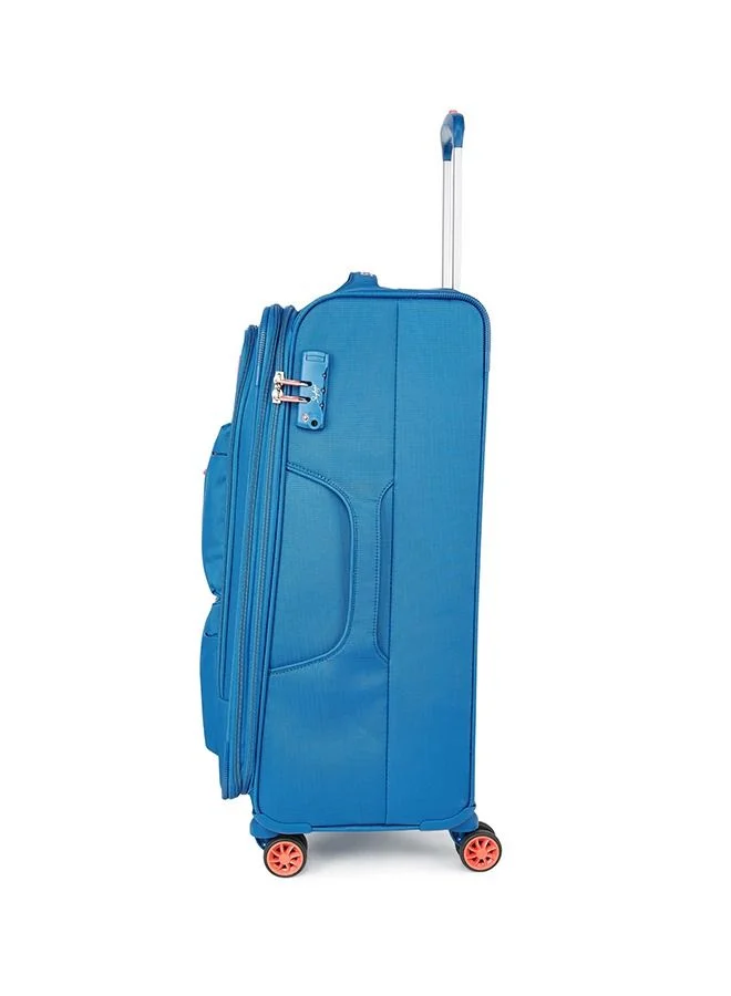 Skybags 8 WHEELS SKYBAGS VANGUARD PLUS BRIGHT BLUE SOFTSIDE CABIN TROLLEY BAG - SK STVAPW59BBL