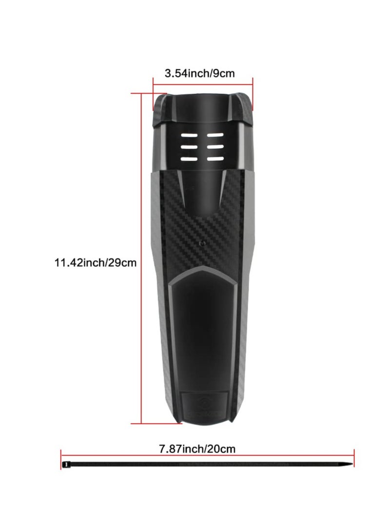 SOLARAE واقية دراجة جبلية، واقي طين MTB، واقيات طين مطاطية منقوشة، واقي طين أمامي وخلفي للدراجة، مناسب لجميع أنواع الدراجات الجبلية، يناسب دراجات 20" 26" 27.5" 29" العالمية، أسود (2 قطعة) - Image 3