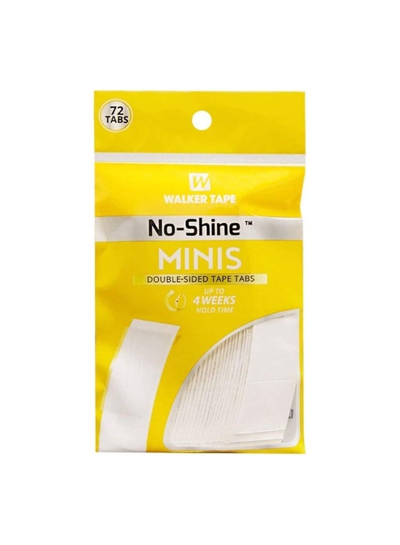 Generic No Shine MINIS Double Sided Tapes Stickers Adhesive for Men Hair System Replacement Toupee Hair Extension Wig Bundles Hair Weave Closure Lace Frontal Contour C 72PCSx1 Bag - Image 1