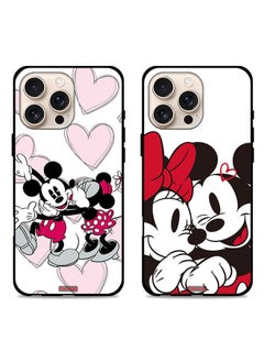 Two Cases For Apple iPhone 16 Pro Protective Covers Mickey Mouse Hug