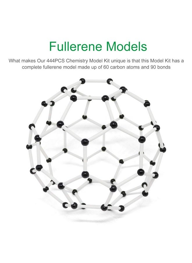 Reliancer Molecular Model Kit,444Pcs Organic Molecular Chemistry Set W/C60,Atoms,Bonds,Molecular Structures Building Kit For Chemistry Learning,Stem Science Kits For Teachers,Students,Young Scientists  - Image 2