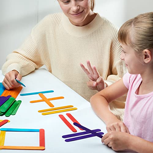 Gusto [100 Count] 6 Inch Colored Jumbo Popsicle Sticks for Crafts - ICES, Ice Cream, Waxing, Tongue Depressor Wood Craft Sticks - (Formerly Comfy Package) - Image 3