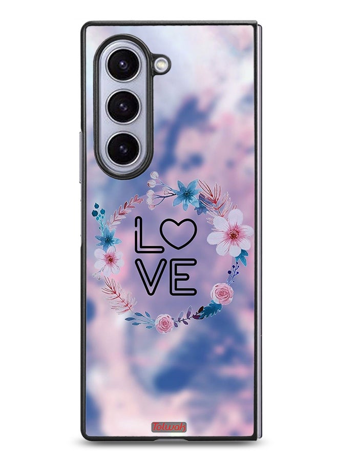 Tolwak Samsung Galaxy Z Fold6 Protective Case Cover Love In Flowers Ring Art - Image 1
