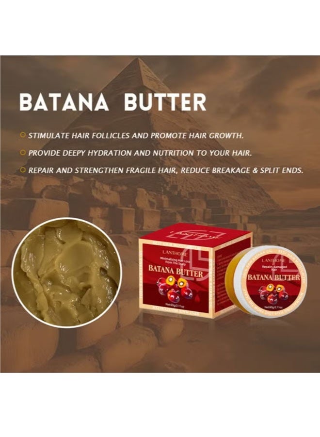 Lanthome Batana Oil For Hair Growth,Hair Butter Pure Raw Batana Oil Hair Butter 60g Dark and thick Gentle Moisturizing Hair Roots for All Hair Types - Image 5