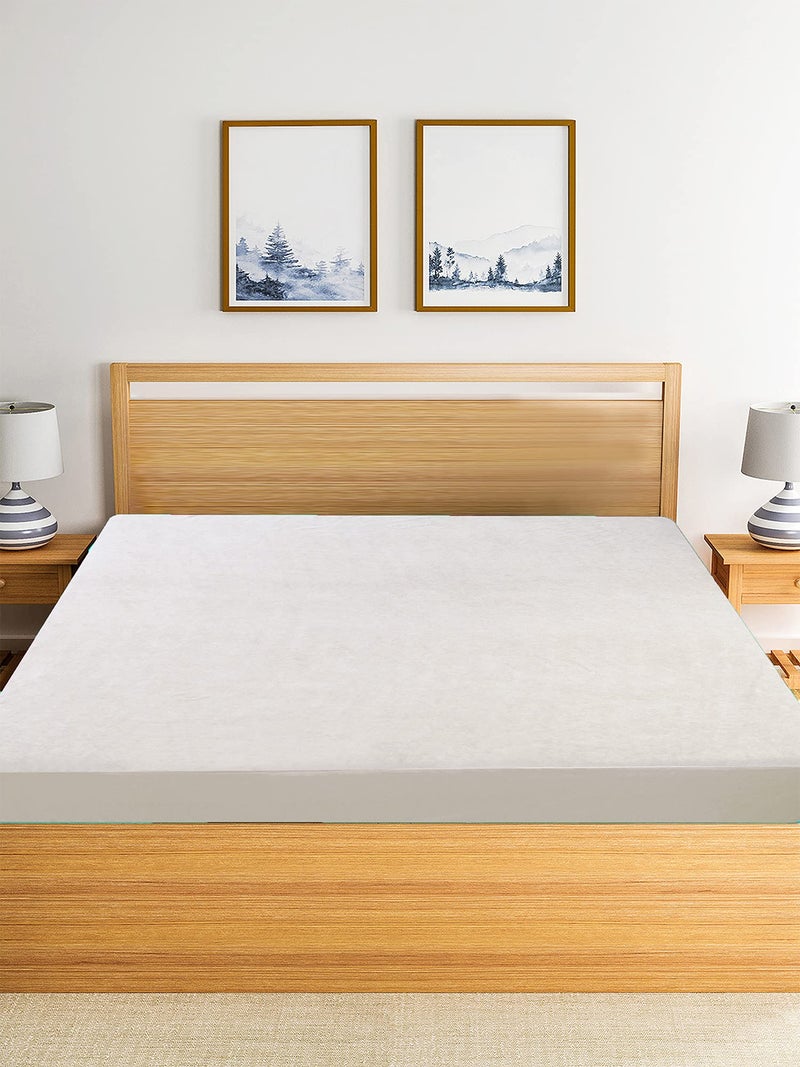 VYBBA 100% Waterproof Terry Cotton Ultra Soft Fitted Twin Size Mattress Protector,Breathable, Hypoallergenic Bed Cover, Mattresses Cover (72X48 inch | 6x4 feet_ White) - Image 2
