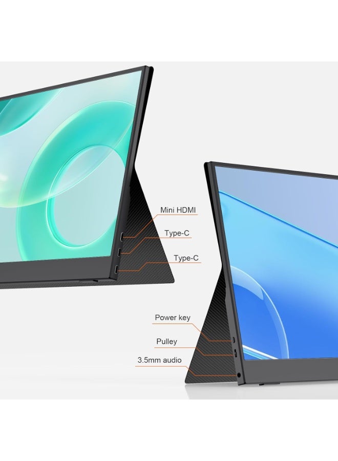 14" Portable Monitor – FHD 1920x1080P Ultra-Slim Screen with Magnetic Leather Cover, Gaming & Work Monitor for PC, Laptop, and Console - Image 4