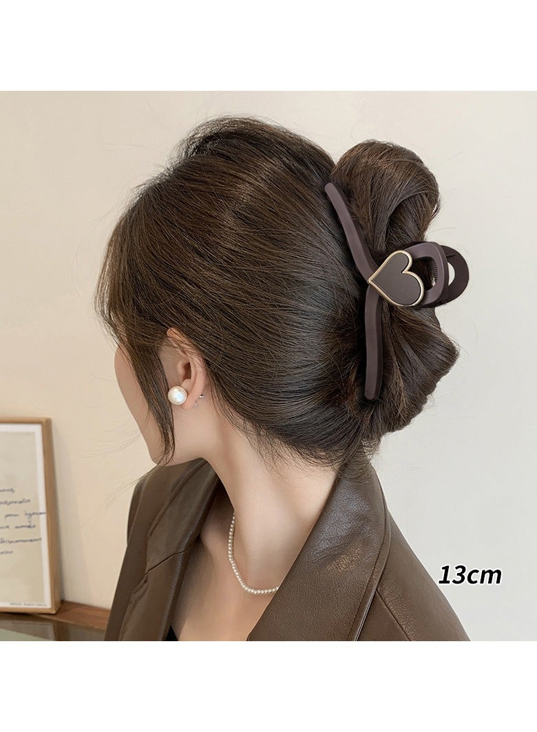 Goolsky 1pc Heart-Shaped Matte Hair Claw Clip - Strong Grip, Non-Slip, Solid Color, Thick Hair Friendly, Simple Design, Hair Accessories for Women - Image 4