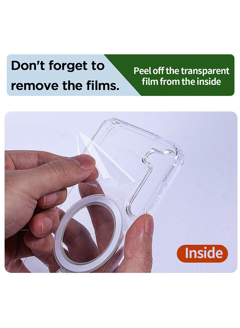 Theodor Magnetic Case for Samsung Galaxy S23 6.1-inch Compatible with MagSafe Wireless Charging, Shockproof Phone Bumper Cover, Anti-Scratch Clear Back (Clear) - Image 5