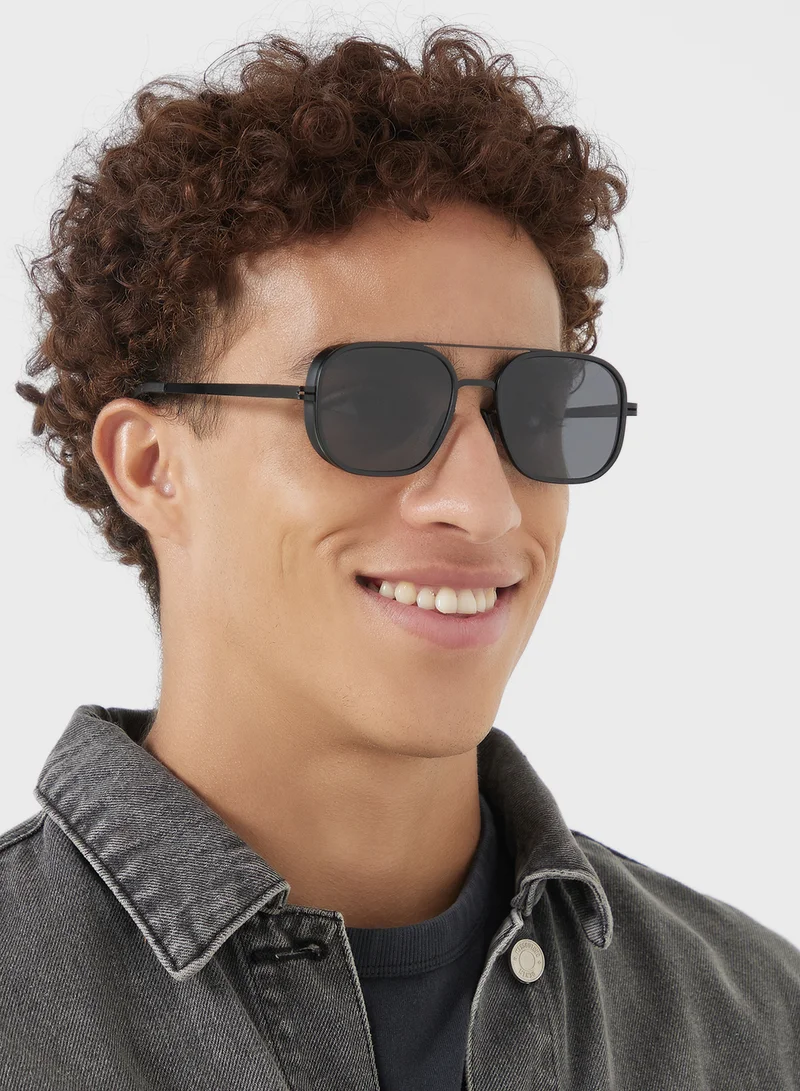 Robert Wood Polarized Lens Aviator Steampunk Sunglasses