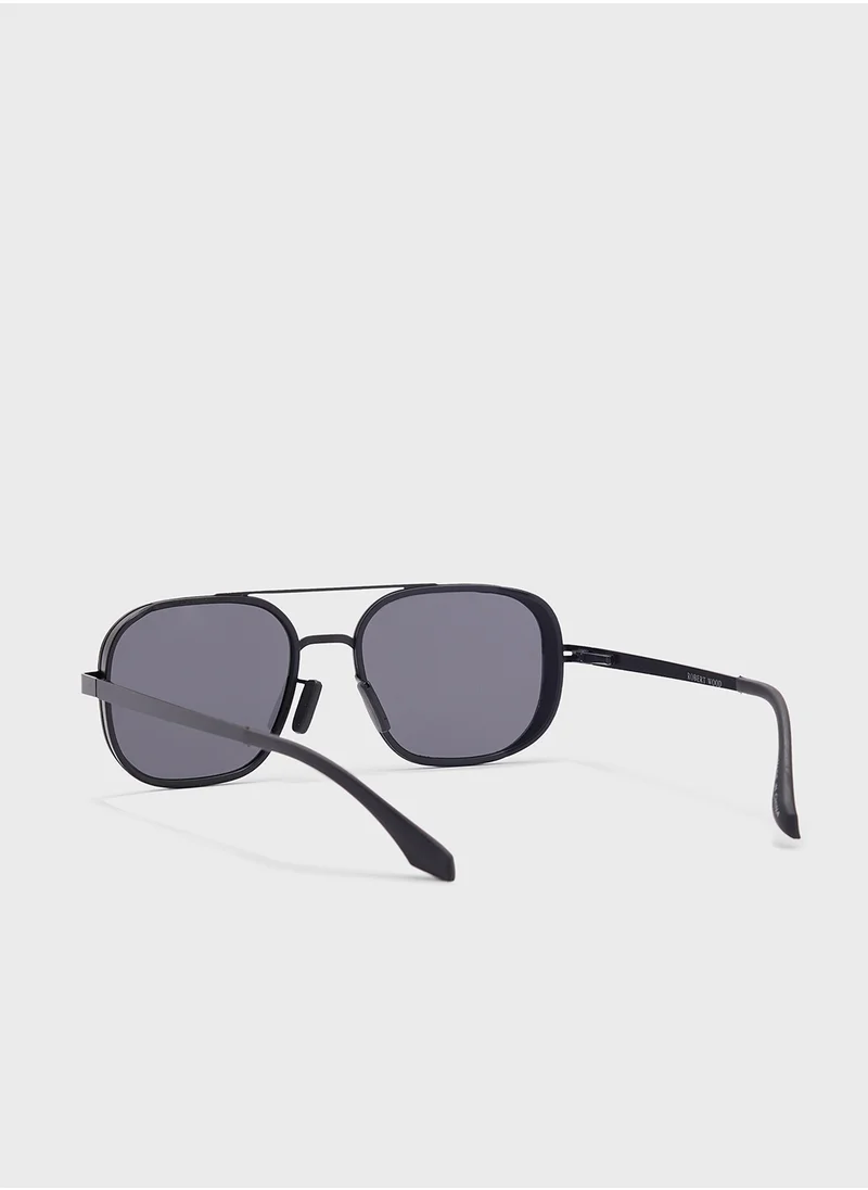 روبرت وود Polarized Lens Aviator Steampunk Sunglasses