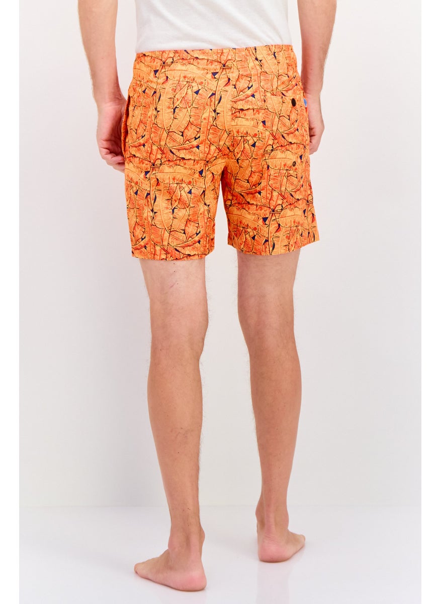 Men Drawstring Allover Print Swim Short, Orange - pzsku/Z736EC2F290BFFF326F7AZ/45/_/1737641989/8b6ccb2e-d2bd-4ad8-a131-d871963e1a93