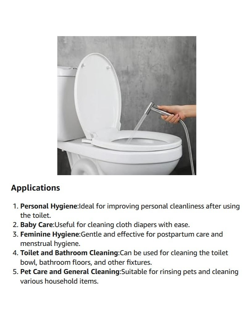 ABBASALI Toilet Spray with Flexible Hose And Hook Heavy Duty  - Image 3