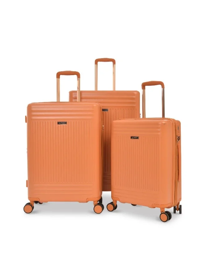 Track 8 Wheels Set of 3 Trolley Bags, Hard Case ABS, Expandable, 360º Wheeling Carry on & Check-in Luggage for Men & Women, Suitcase for Travel, Trolley Bags for Travel