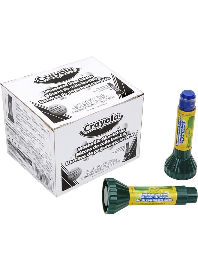 كرايولا علبة من 12 قطعة من أعواد الغراء للأدوات المدرسية المصنوعة يدويًا، شفافة 0.29 أونصة - Image 1