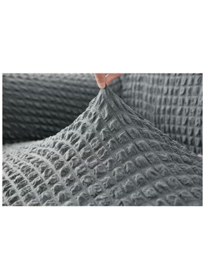 EVORY HOME A sofa cover set, an elastic sofa cover consisting of 4 pieces, two pieces of chair covers and two pieces of sofa covers. The set is suitable for all sizes of chairs and sofas.  - Image 5