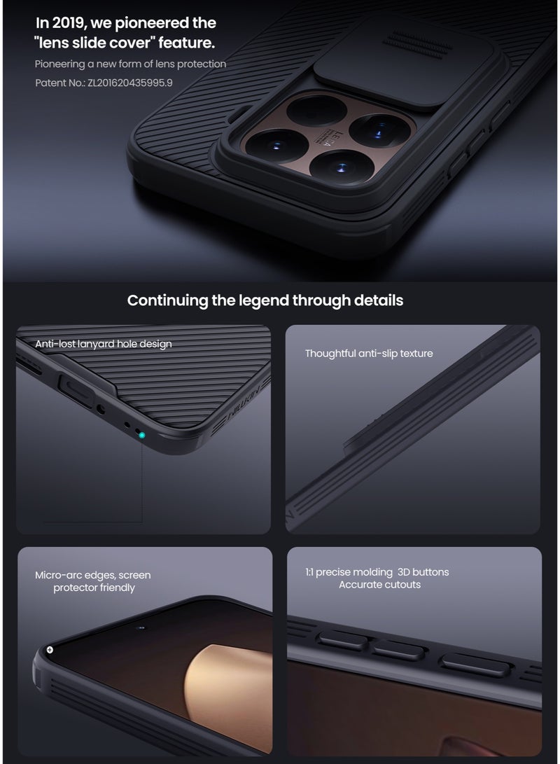 Nillkin For Xiaomi 15T Pro Case TPU+PC Shockproof Bumper, Camera Lens Protection Slide Back Cover, Anti-Fingerprint Slim Fit Mobile Phone Casing - Image 3