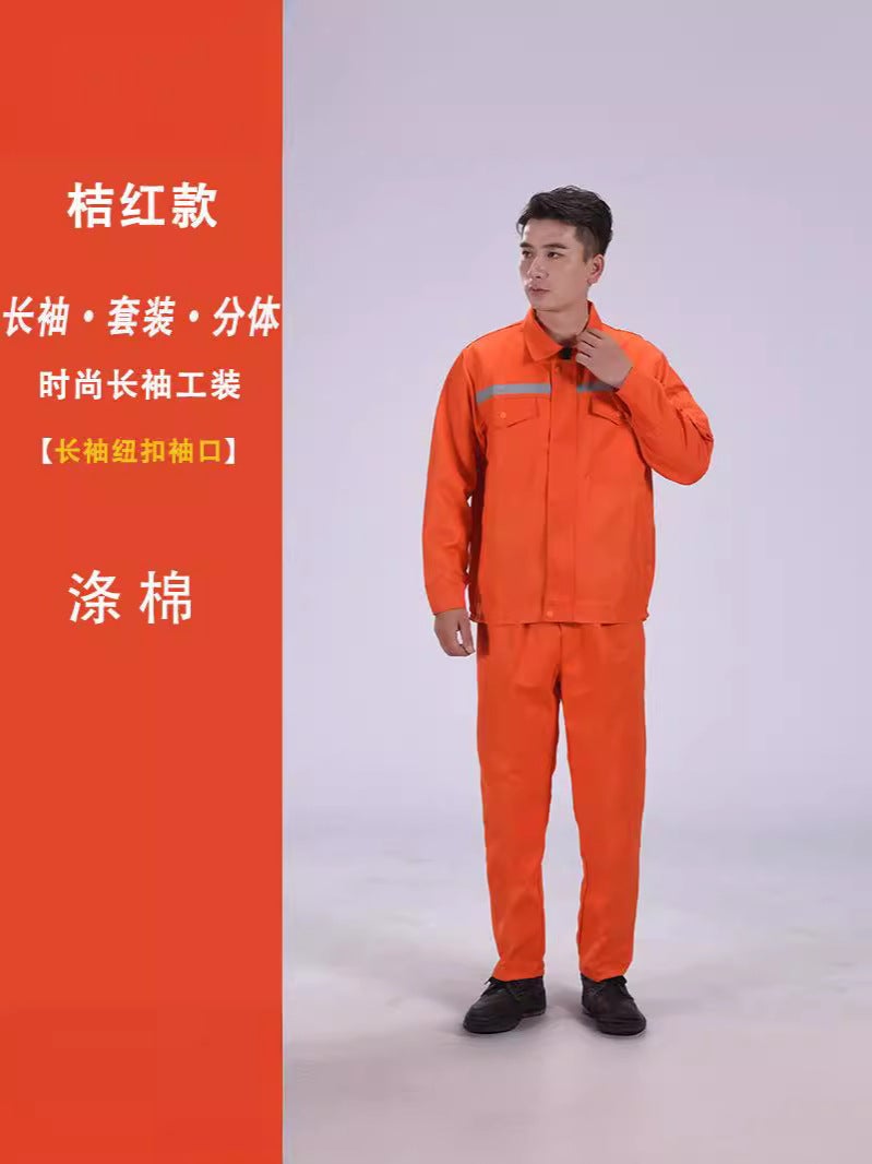 Work Clothes Suit Men'S Long-Sleeved Labor Clothing Labor Site Wear-Resistant Auto Repair Clothing Workshop Factory Clothing Sanitation Tooling - Image 4