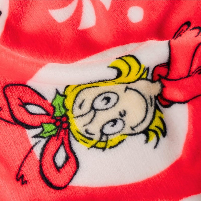 Franco Collectibles The Grinch by Dr. Seuss Holiday Christmas Super Soft Cozy Plush Throw  40 in x 50 in  (Officially Licensed Product) - Image 4