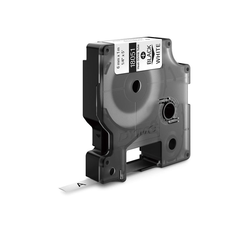 DYMO Rhino Industrial Heat-Shrink Labels, 1/4" Tube, Black Print on White - Image 3