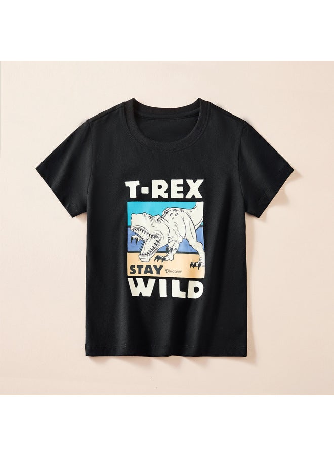 Summer Boys' Short-sleeve T-shirt Pure Cotton Toddler Short-sleeve Cartoon Children's Trendy T-shirt Children's Clothing