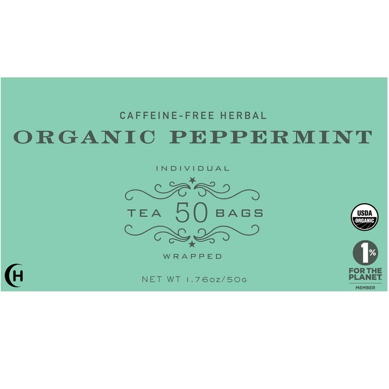 Harney & Sons Organic Peppermint Tea 1.76oz/50g (50 Tea Bags) - Image 3
