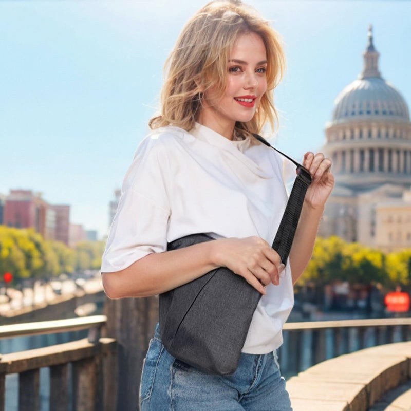 WANDER PLUS Anti Theft Crossbody Bag, Shoulder Bag Anti-theft Design for Travel, Sport, Work, Grey - Image 2