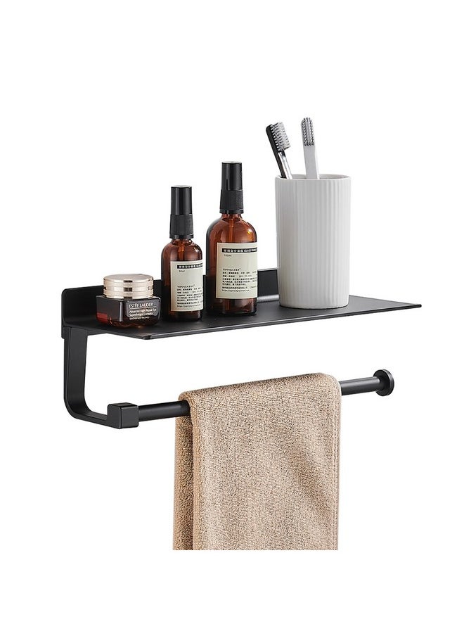 JOOM JOOM Hand Towel Holder for Bathroom -Paper Towel Holder Wall Mount - for Bathroom Black Paper Towel Holder with Shelf -Kitchen Towel Holder Black  - Image 1