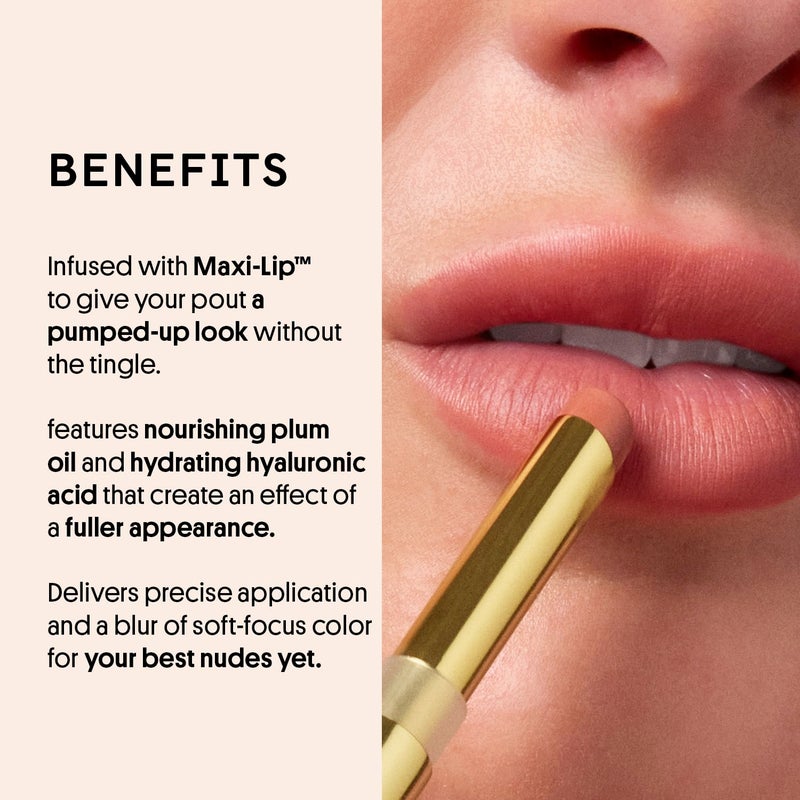 Winky Lux Skinny Plump Demi Matte Lipstick - Deep Neutral Lip, Natural Plump Lipstick, Weightless Long Lasting Soft Matte Lip Crayon, Infused with Hyaluronic Acid & Plum Oil, Honey Baby - Image 3