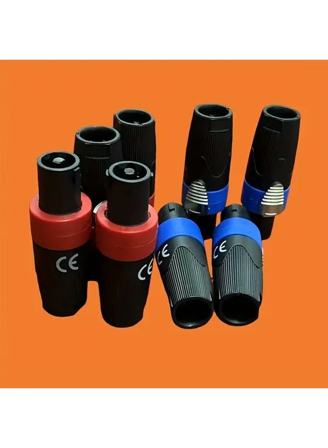 8 Pieces Speakon Connectors 4 Blue 4 Red For Professional Audio Speaker Wiring - Image 1