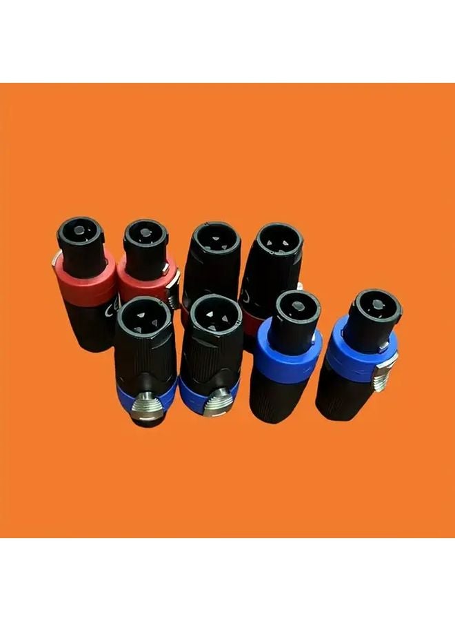8 Pieces Speakon Connectors 4 Blue 4 Red For Professional Audio Speaker Wiring - Image 4