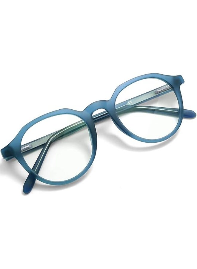 Joopin Blue Light Glasses for Men Women, Round Clear Lens Blue Light Blocking Glasses Anti Eye Strain Computer Gaming TV - Image 1