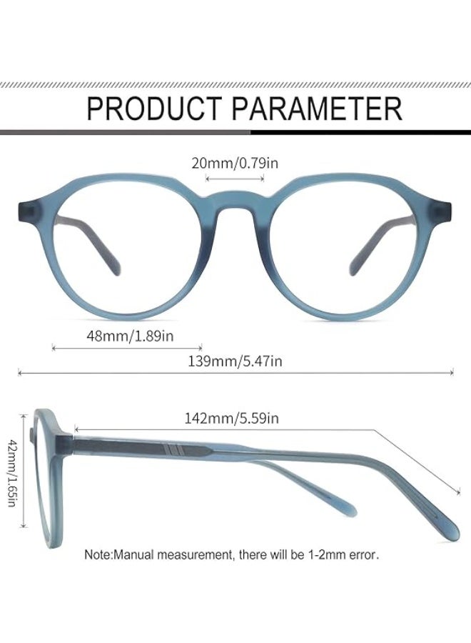 Joopin Blue Light Glasses for Men Women, Round Clear Lens Blue Light Blocking Glasses Anti Eye Strain Computer Gaming TV - Image 5