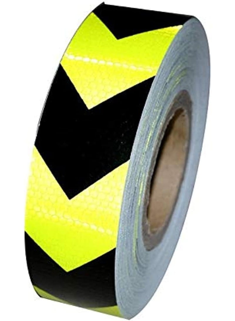 هيريوس ملصق شريط تحذيري عاكس للسلامة الليلية للسيارات باللون الأخضر والأسود مع انعكاس السهم للسيارات والشاحنات والحافلات - Image 1