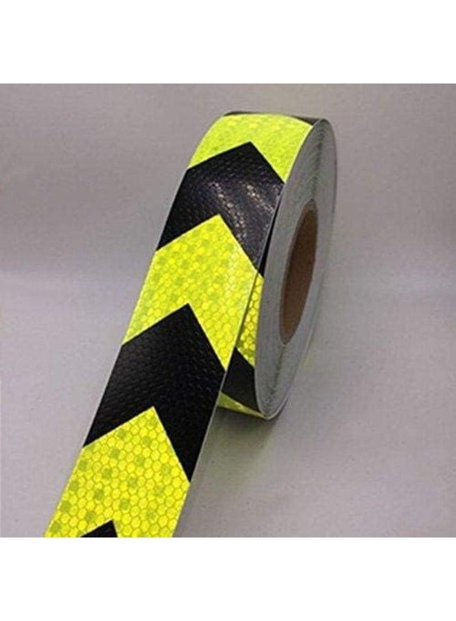 هيريوس ملصق شريط تحذيري عاكس للسلامة الليلية للسيارات باللون الأخضر والأسود مع انعكاس السهم للسيارات والشاحنات والحافلات - Image 3