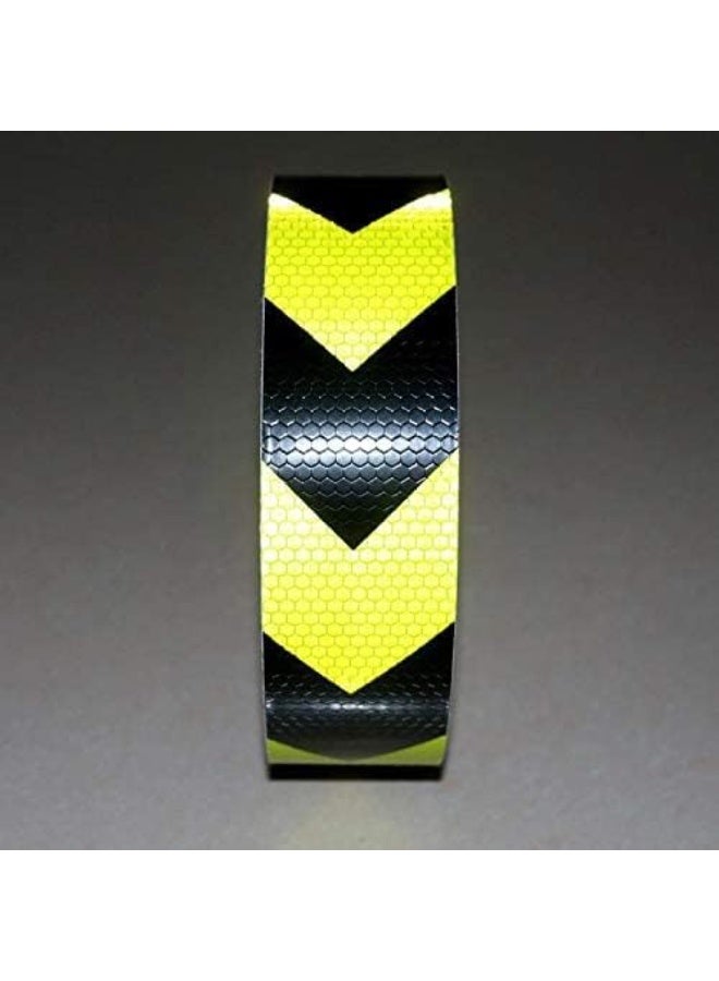 هيريوس ملصق شريط تحذيري عاكس للسلامة الليلية للسيارات باللون الأخضر والأسود مع انعكاس السهم للسيارات والشاحنات والحافلات - Image 5