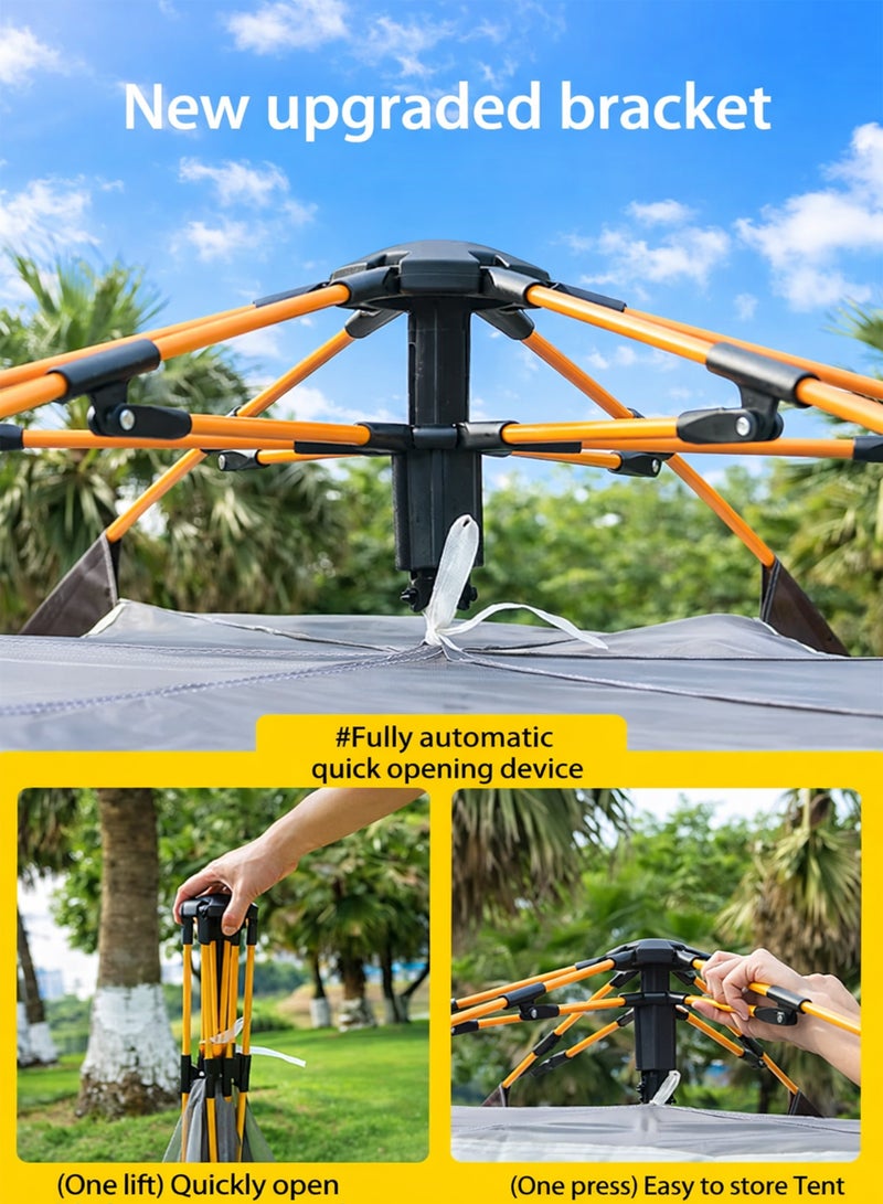 دي بلو خيمة تخييم أوتوماتيكية سريعة الفتح مع نوافذ تهوية – خيمة عائلية سهلة التركيب - Image 5