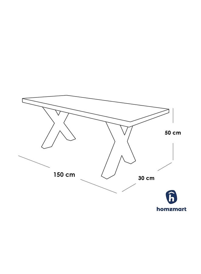 Homzmart MDF TV Table White & Brown - 150x30x50 cm - Image 3