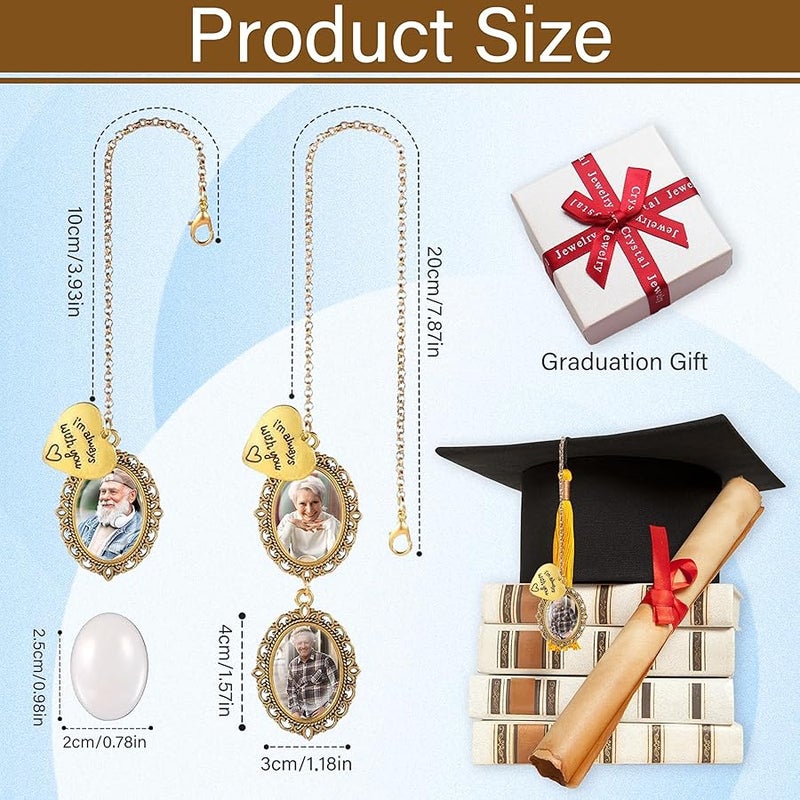 Taikuri Personalized Graduation Tassel Photo Charm 2026 Custom Memorial Graduation Cap Tassel Charm Cap Topper for Graduation Gifts - Image 2