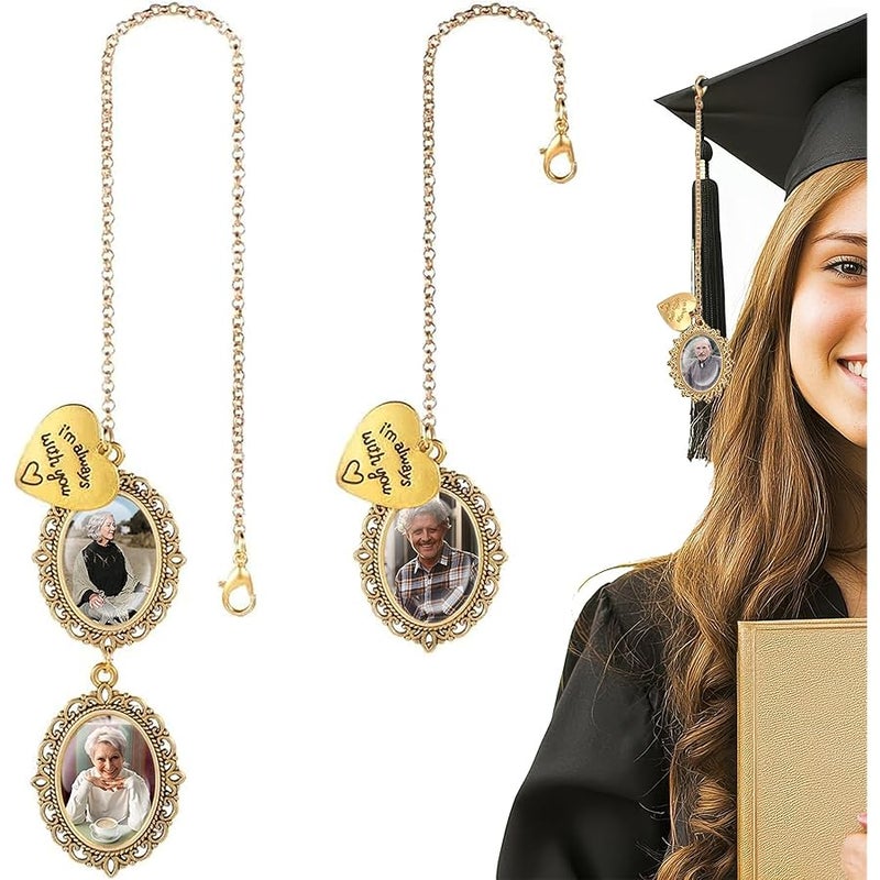 Taikuri Personalized Graduation Tassel Photo Charm 2026 Custom Memorial Graduation Cap Tassel Charm Cap Topper for Graduation Gifts - Image 1