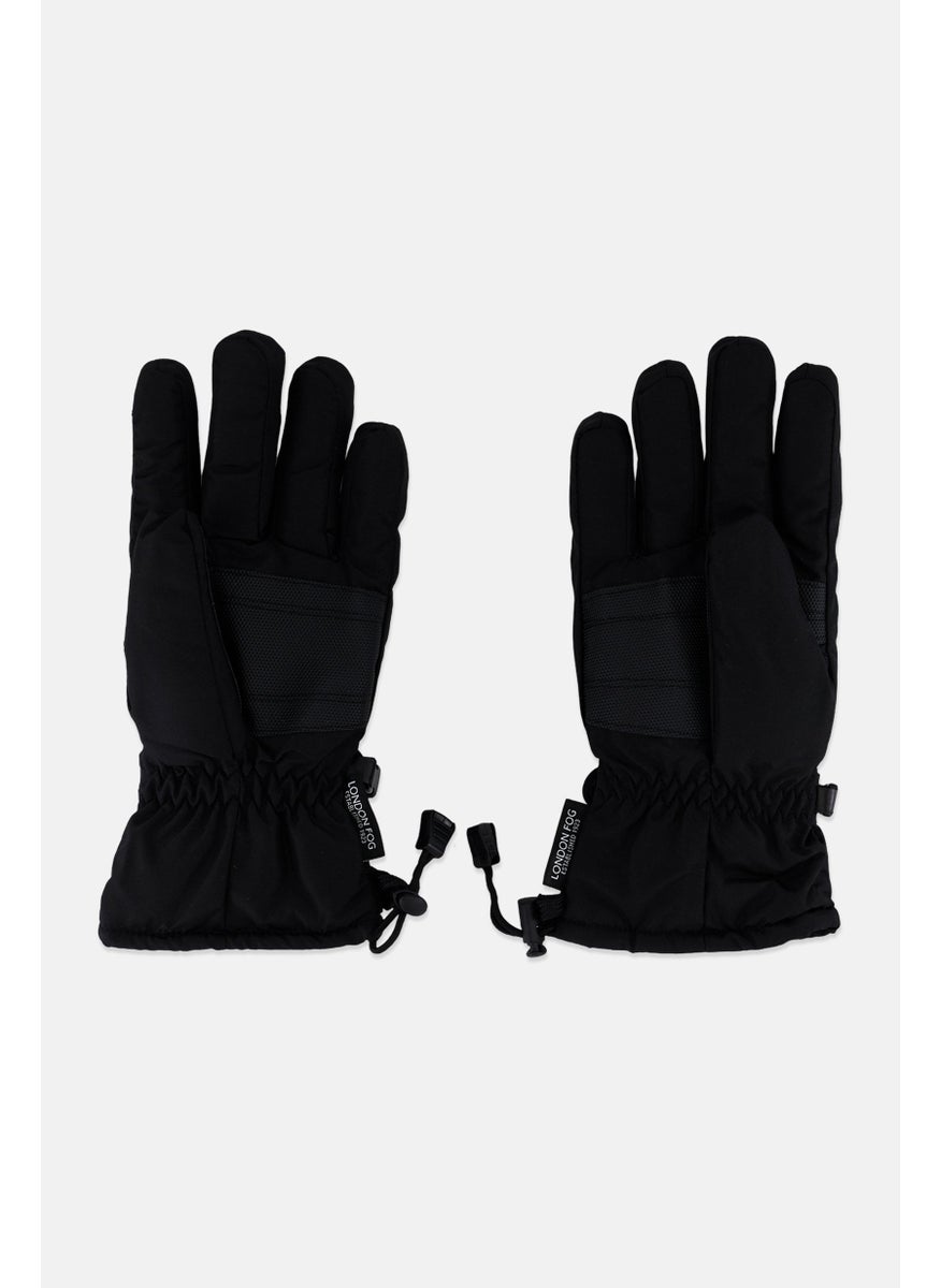 London Fog Women Brand Logo Gloves, Black  - Image 2