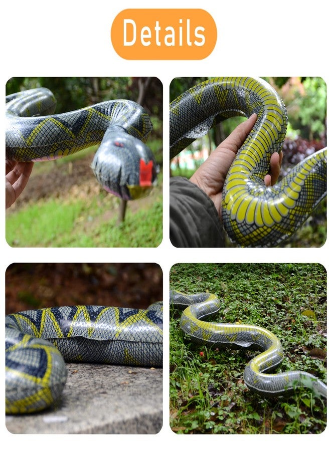iShyan Inflatable Snake,5 Pack Fake Snakes 37.4 inch Large Inflatable Snakes for Garden Pool Halloween Decoration - Image 3