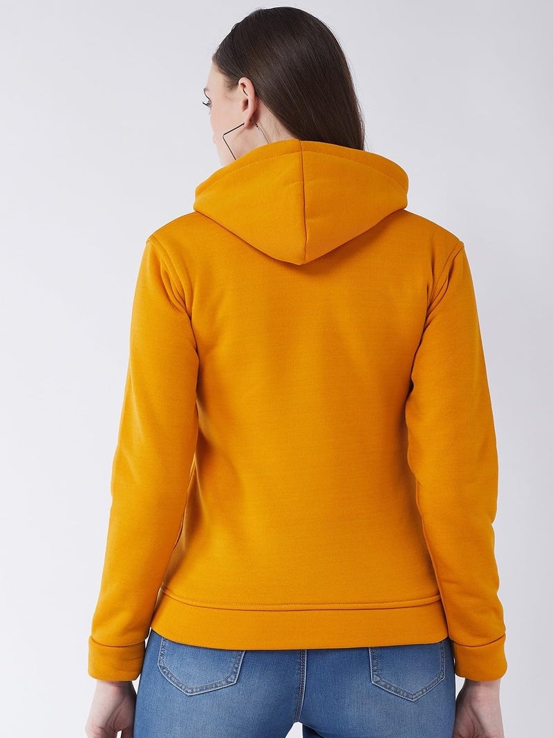 Pivl Casual Solid Full Sleeves Stylish Women Fleece Jacket with zip for winter II Zipper Hoodie II Hooded Neck II Winter Wear II - Image 3