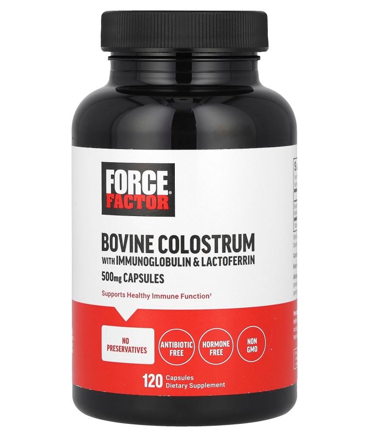 Force Factor Bovine Colostrum With Immunoglobulin & Lactoferrin 500 mg 120 Capsules