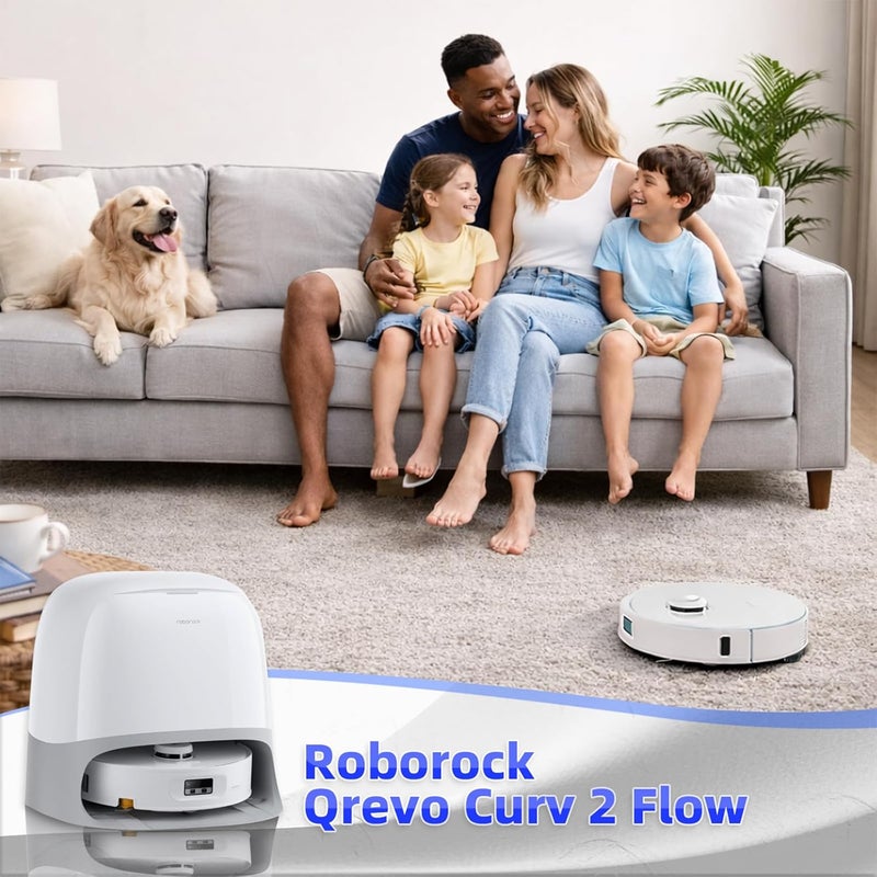 Alloytool 20 قطعة قطع غيار لروبوت روبوروك Qrevo Curv 2 Flow، 1 زوج فرش رئيسية، 2 مناديل أسطوانية، 4 أكياس غبار، 4 فلاتر HEPA، 6 فرش جانبية، 1 مفك براغي، 1 أداة تنظيف - Image 2