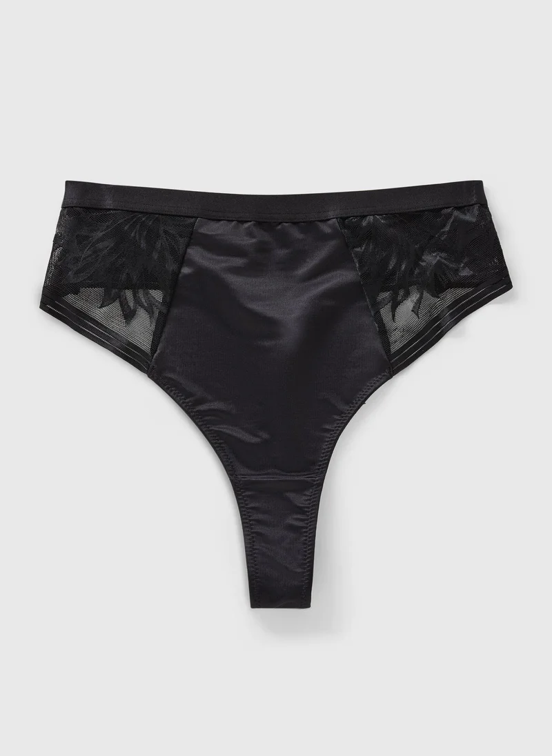 ماتلان Black Lace Thong Brief