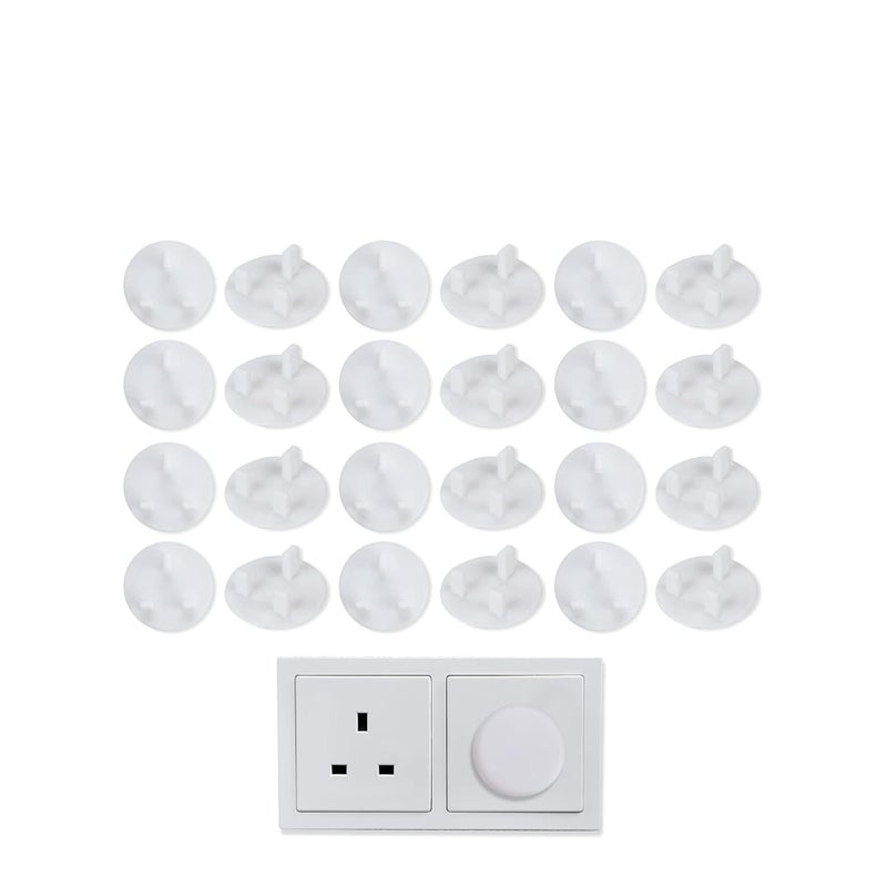 SOLARAE 30pcs Plug Socket Covers, White Safety Plastic Outlet Covers Protector Baby Secutity Shock Prevention Ideal for Children Safety at Home and School&Easy Install - Image 1