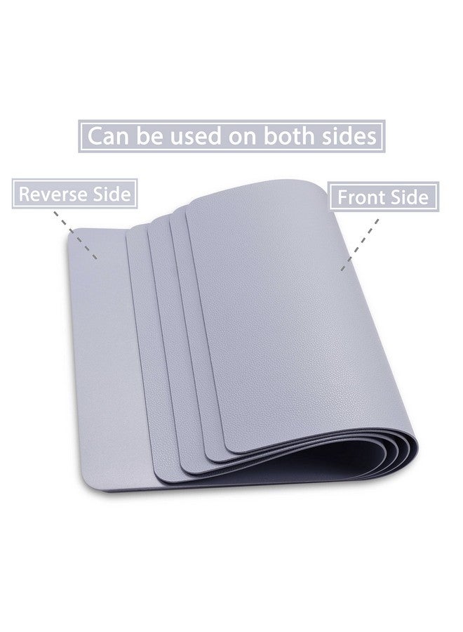 Jovono Wipeable Placemats Leather Table Mats Waterproof Heat-Resistant Easy to Clean for Dining Table Set Kitchen Table (6, Pale Blue) - Image 5