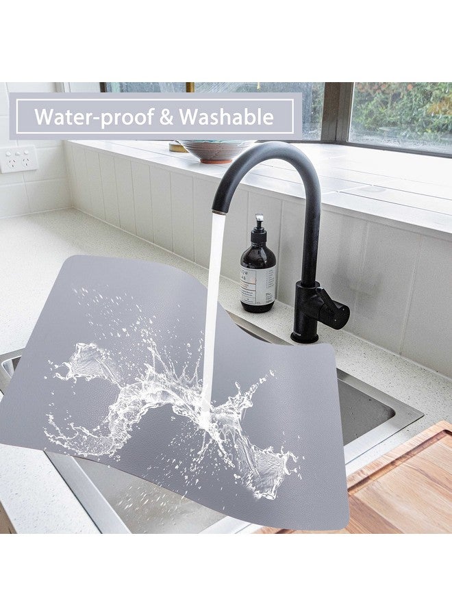 Jovono Wipeable Placemats Leather Table Mats Waterproof Heat-Resistant Easy to Clean for Dining Table Set Kitchen Table (6, Pale Blue) - Image 4