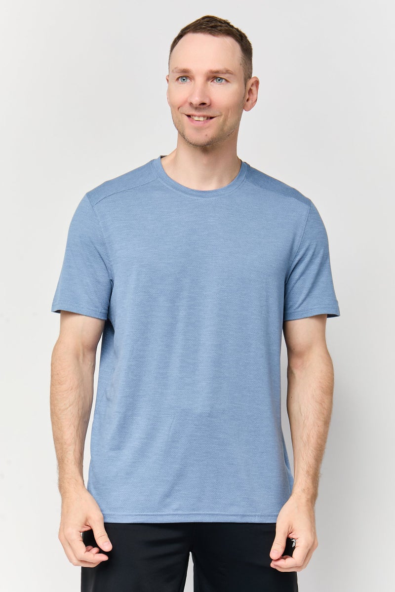 MOTION Men Sportswear Fit Short Sleeve Training T-Shirt,Slate Blue - Image 1